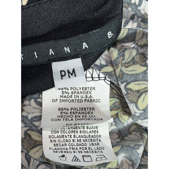 Tiana B Dress Black Green A-line Midi Comfy Fit Flare Preppy Fall Layers Women M - Picture 5 of 11